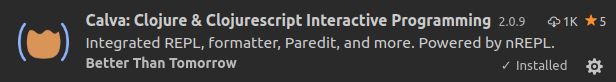 VSCode Calva Extensions list