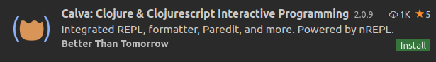 VSCode Calva Extensions list